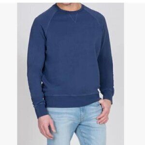 Slate & Stone Crewneck Sweatshirt mens large blue 100% cotton pullover winter